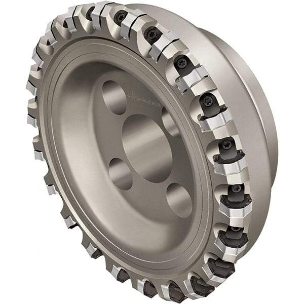 Walter - 63mm Cut Diam, 27mm Arbor Hole, 4mm Max Depth of Cut, Indexable Chamfer & Angle Face Mill - 9 Inserts, XNHF 0705 . . Insert, Right Hand Cut, 9 Flutes, Series Xtra-tec - Apex Tool & Supply