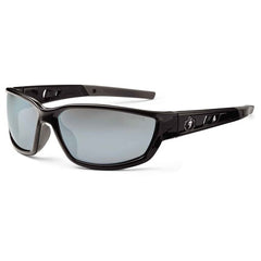 Kvasir Silver Mirror Lens Black Safety Glasses - Apex Tool & Supply
