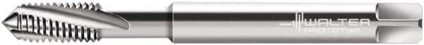 Walter-Prototyp - 3/8-16 UNC 3 Flute 2B Modified Bottoming Spiral Flute Tap - Powdered Metal, Bright Finish, 100mm OAL, Right Hand Flute, Right Hand Thread, Series 22416 - Exact Industrial Supply