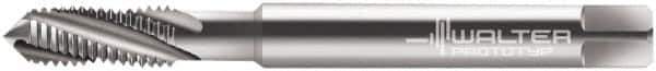 Walter-Prototyp - #3-48 UNC 3 Flute 2B Modified Bottoming Spiral Flute Tap - Powdered Metal, Bright Finish, 50mm OAL, Right Hand Flute, Right Hand Thread, Series 224102 - Exact Industrial Supply