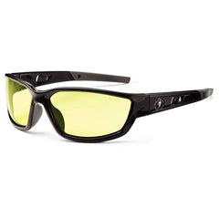 Kvasir Yellow Lens Black Safety Glasses - Apex Tool & Supply