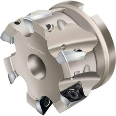 Walter - 8 Inserts, 80mm Cut Diam, 27mm Arbor Diam, 11mm Max Depth of Cut, Indexable Square-Shoulder Face Mill - AD.. 0803.. Insert Compatibility, Through Coolant, Series Xtra-tec - Apex Tool & Supply