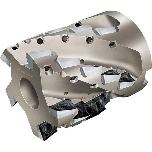 Walter - 16 Inserts, 63mm Cut Diam, 27mm Arbor Diam, 63mm Max Depth of Cut, Indexable Square-Shoulder Face Mill - 85mm High, AD.. 1807.. Insert Compatibility, Through Coolant, Series Xtra-tec - Apex Tool & Supply