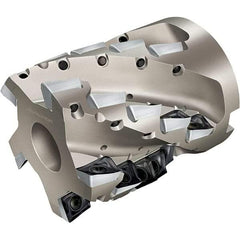 Walter - 16 Inserts, 63mm Cut Diam, 27mm Arbor Diam, 63mm Max Depth of Cut, Indexable Square-Shoulder Face Mill - 85mm High, AD.. 1807.. Insert Compatibility, Through Coolant, Series Xtra-tec - Apex Tool & Supply