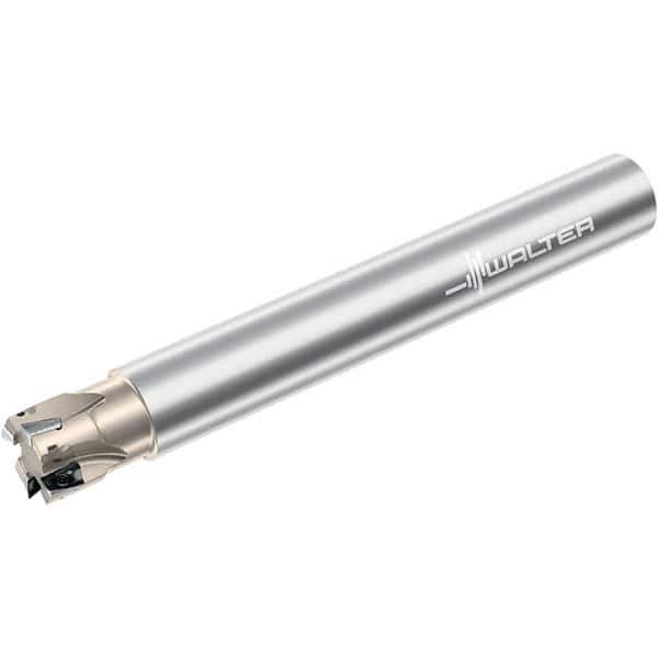 Walter - 32mm Cut Diam, 11.7mm Max Depth of Cut, 32mm Shank Diam, 250mm OAL, Indexable Square Shoulder End Mill - Multiple Insert Styles, Cylindrical Shank, 90° Lead Angle, Through Coolant, Series Xtra-tec - Apex Tool & Supply