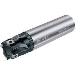 Walter - 1" Cut Diam, 0.331" Max Depth of Cut, 1" Shank Diam, 8" OAL, Indexable Square Shoulder End Mill - Multiple Insert Styles, Cylindrical Shank, 90° Lead Angle, Through Coolant, Series Blaxx - Apex Tool & Supply