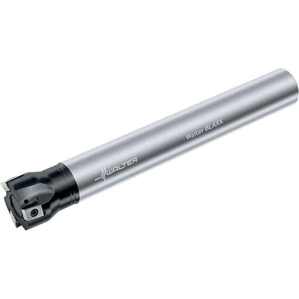Walter - 1-1/2" Cut Diam, 0.48" Max Depth of Cut, 1-1/2" Shank Diam, 10" OAL, Indexable Square Shoulder End Mill - Multiple Insert Styles, Cylindrical Shank, 90° Lead Angle, Through Coolant, Series Blaxx - Apex Tool & Supply