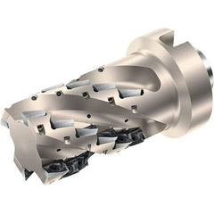 Walter - 40mm Cut Diam, 57mm Max Depth of Cut, 108mm OAL, Indexable Square Shoulder Helical End Mill - Multiple Insert Styles, NCT63 Modular Connection, 90° Lead Angle, Through Coolant, Series Xtra-tec - Apex Tool & Supply