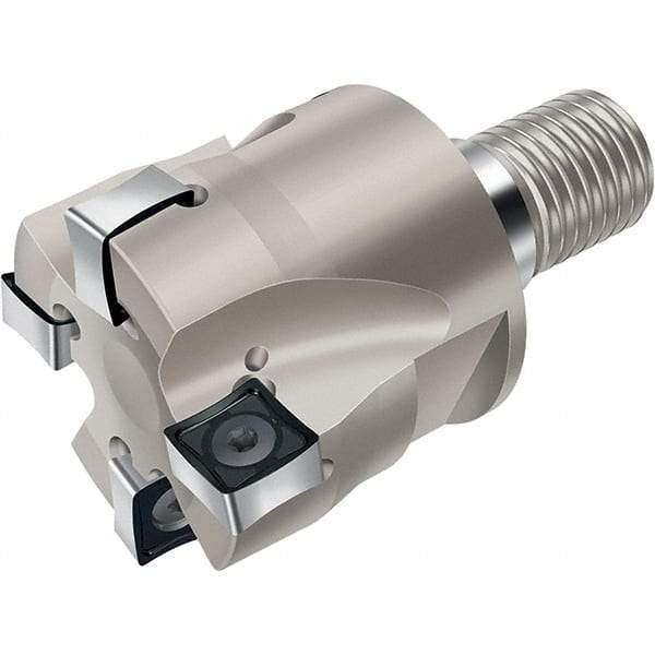 Walter - 40mm Cut Diam, 10mm Max Depth of Cut, Indexable Chamfer & Angle End Mill - Multiple Insert Styles, Modular Connection Shank, Through Coolant - Apex Tool & Supply