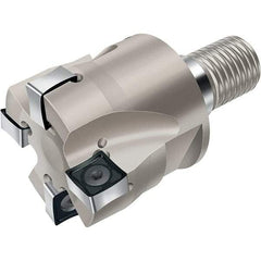 Walter - 40mm Cut Diam, 10mm Max Depth of Cut, Indexable Chamfer & Angle End Mill - Multiple Insert Styles, Modular Connection Shank, Through Coolant - Apex Tool & Supply