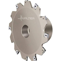Walter - Shell Mount Connection, 0.1575" Cutting Width, 1.1811" Depth of Cut, 125mm Cutter Diam, 1.2598" Hole Diam, 6 Tooth Indexable Slotting Cutter - F4053.BN Toolholder, LN.X 070204 Insert, Right Hand Cutting Direction - Apex Tool & Supply