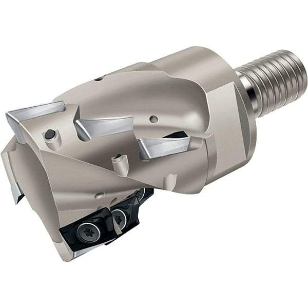 Walter - 50mm Cut Diam, 43mm Max Depth of Cut, Indexable Square Shoulder Helical End Mill - Multiple Insert Styles, T45 Modular Connection, 90° Lead Angle, Through Coolant - Apex Tool & Supply