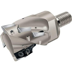 Walter - 50mm Cut Diam, 43mm Max Depth of Cut, Indexable Square Shoulder Helical End Mill - Multiple Insert Styles, T45 Modular Connection, 90° Lead Angle, Through Coolant - Apex Tool & Supply