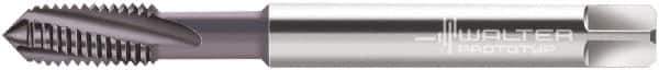 Walter-Prototyp - M6x0.75 Metric Fine 3 Flute 6HX Modified Bottoming Spiral Flute Tap - Powdered Metal, AlCrN Finish, 80mm OAL, Right Hand Flute, Right Hand Thread, Series 2141663 - Apex Tool & Supply