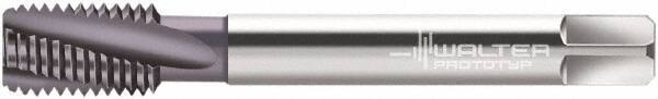 Walter-Prototyp - M14x1.50 Metric Fine 4 Flute 6HX Modified Bottoming Spiral Flute Tap - Powdered Metal, AlCrN Finish, 100mm OAL, Right Hand Flute, Right Hand Thread, Series 2146663 - Apex Tool & Supply