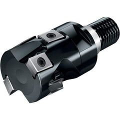 Walter - 32mm Cut Diam, 32mm Max Depth of Cut, 78.99mm OAL, Indexable Square Shoulder Helical End Mill - LN.U0904..R Inserts, T28 Modular Connection, 90° Lead Angle, Through Coolant, Series F5038 - Apex Tool & Supply