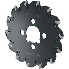 Walter - Arbor Hole Connection, 0.0787" Cutting Width, 0.5906" Depth of Cut, 63mm Cutter Diam, 0.6299" Hole Diam, 5 Tooth Indexable Slotting Cutter - F5055.B Toolholder, SX-2E Insert, Right Hand Cutting Direction - Apex Tool & Supply