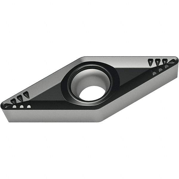 Walter - VCMT221 RP4 Grade WPP30S Carbide Turning Insert - TiCN/Al2O3/TiN Finish, 35° Diamond, 1/4" Inscr Circle, 1/8" Thick, 1/64" Corner Radius - Apex Tool & Supply