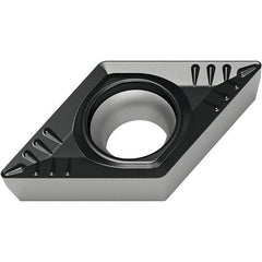 Walter - DCMT32.52 RP4 Grade WPP10S Carbide Turning Insert - TiCN/Al2O3/TiN Finish, 55° Diamond, 3/8" Inscr Circle, 5/32" Thick, 1/32" Corner Radius - Apex Tool & Supply