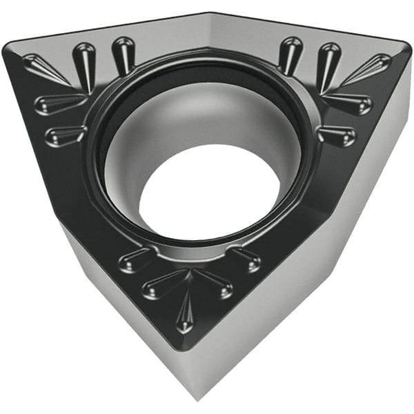 Walter - WCMT1.81.50.5 RP4 Grade WPP10S Carbide Turning Insert - TiCN/Al2O3/TiN Finish, 80° Trigon, 7/32" Inscr Circle, 3/32" Thick, 0.0079" Corner Radius - Apex Tool & Supply