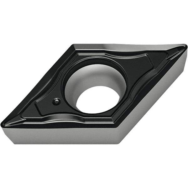Walter - DCMT32.52 FP4 Grade WPP10S Carbide Turning Insert - TiCN/Al2O3/TiN Finish, 55° Diamond, 3/8" Inscr Circle, 5/32" Thick, 1/32" Corner Radius - Apex Tool & Supply