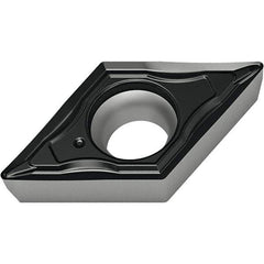 Walter - DCMT32.52 FP4 Grade WPP10S Carbide Turning Insert - TiCN/Al2O3/TiN Finish, 55° Diamond, 3/8" Inscr Circle, 5/32" Thick, 1/32" Corner Radius - Apex Tool & Supply