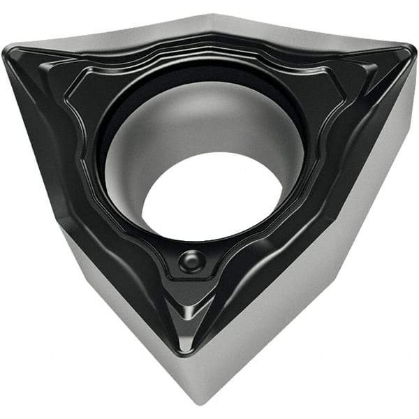 Walter - WCMT32.50.5 FP4 Grade WPP20S Carbide Turning Insert - TiCN/Al2O3/TiN Finish, 80° Trigon, 3/8" Inscr Circle, 5/32" Thick, 0.0079" Corner Radius - Apex Tool & Supply