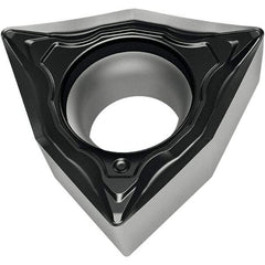 Walter - WCMT32.50.5 FP4 Grade WPP20S Carbide Turning Insert - TiCN/Al2O3/TiN Finish, 80° Trigon, 3/8" Inscr Circle, 5/32" Thick, 0.0079" Corner Radius - Apex Tool & Supply