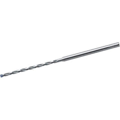 Walter-Titex - 3/32", 140° Point, Solid Carbide Micro Drill Bit - 87mm OAL, 47mm Flute Length, 3mm Shank Diam, Series A6689AMP - Apex Tool & Supply