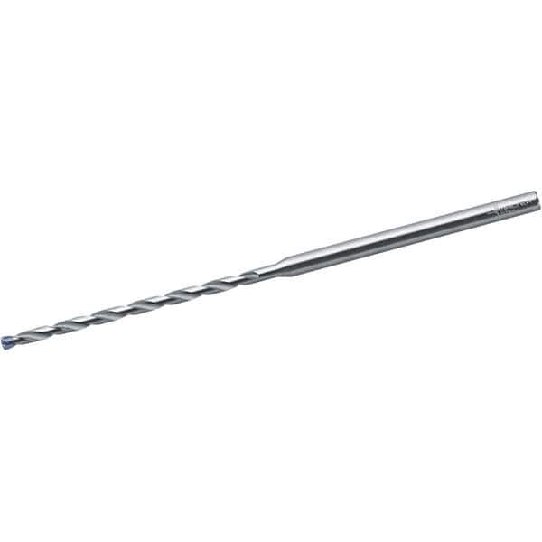 Walter-Titex - 2.7mm, 140° Point, Solid Carbide Micro Drill Bit - 95mm OAL, 53mm Flute Length, 3mm Shank Diam, Series A6689AMP - Apex Tool & Supply