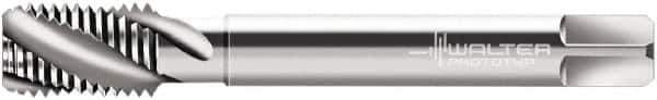 Walter-Prototyp - M10x1.50 Metric 2 Flute 6H Modified Bottoming Spiral Flute Tap - Cobalt, Bright Finish, 100mm OAL, Right Hand Flute, Right Hand Thread, Series N20566 - Exact Industrial Supply