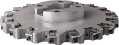 Seco - Shell Mount Connection, 0.63" Cutting Width, 3.4" Depth of Cut, 304.8mm Cutter Diam, 2-1/2" Hole Diam, 18 Tooth Indexable Slotting Cutter - R335.25 Toolholder, LNHQ 1707, XNHQ 1707 Insert, Right Hand Cutting Direction - Apex Tool & Supply