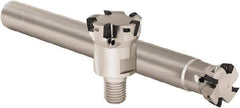 Seco - 1" Cut Diam, 0.236" Max Depth of Cut, 1" Shank Diam, Indexable Plunge End Mill - M12 Modular Connection, Multiple Insert Styles, R217.79 Toolholder Style, Through Coolant, Series Turbo 10 - Apex Tool & Supply