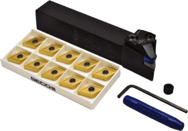 Seco - 11 Piece, DNMG Insert Style, PDJNL-16-4DJETL Toolholder Style, Indexable Turning Set - 1 Toolholder Included - Apex Tool & Supply