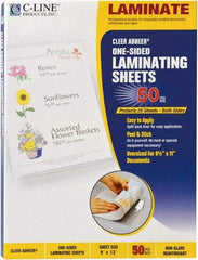 C-LINE - 50 Self-Laminating Sheets - 2 mil Thick x 9" Wide x 1' Long - Apex Tool & Supply