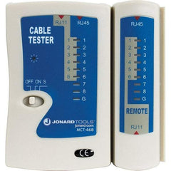 Jonard Tools - Modular Cable Tester - LED Screen, RJ11, RJ12 & RJ45 Connectors - Apex Tool & Supply