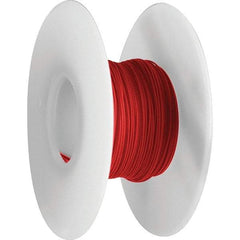 OK Industries - 26 AWG, 1 Strand, 30.4 m OAL, Copper Hook Up Wire - Red Kynar Jacket, 0.027" Diam - Apex Tool & Supply