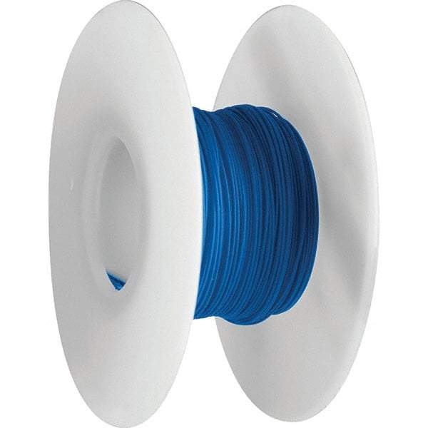 OK Industries - 30 AWG, 1 Strand, 304 m OAL, Copper Hook Up Wire - Blue Kynar Jacket - Apex Tool & Supply