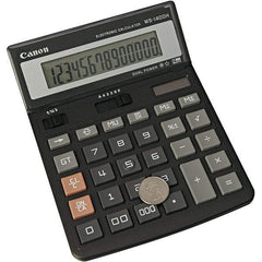 Canon - 14-Digit LCD 14 Function Handheld Calculator - 5-7/8 x 7-7/8 Display Size, Black, Solar & Battery Powered - Apex Tool & Supply