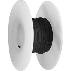 OK Industries - 24 AWG, 1 Strand, 30.4 m OAL, Copper Hook Up Wire - Black Kynar Jacket, 0.03" Diam - Apex Tool & Supply