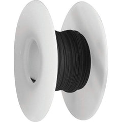 OK Industries - 26 AWG, 1 Strand, 30.4 m OAL, Copper Hook Up Wire - Black Kynar Jacket, 0.027" Diam - Apex Tool & Supply
