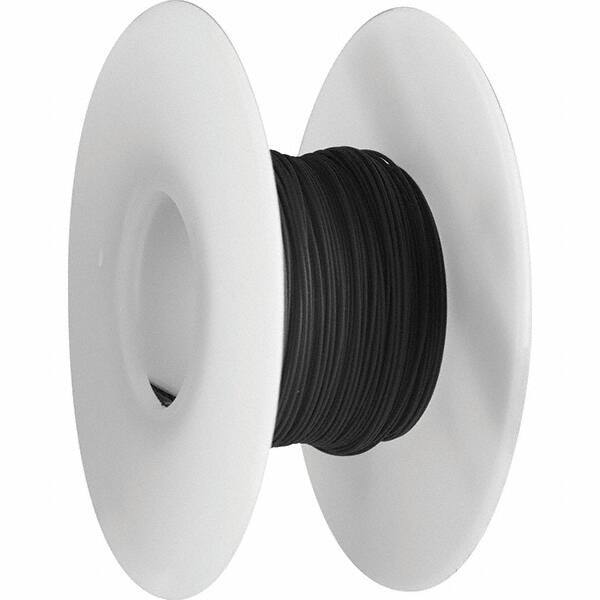 OK Industries - 30 AWG, 1 Strand, 30.4 m OAL, Copper Hook Up Wire - Black Kynar Jacket, 0.02" Diam - Apex Tool & Supply