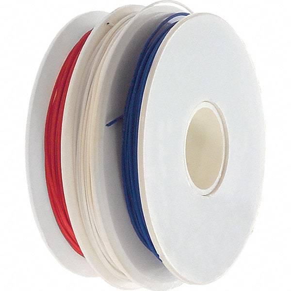 OK Industries - 30 AWG, 1 Strand, 15.2 m OAL, Copper Hook Up Wire - White Kynar Jacket - Apex Tool & Supply