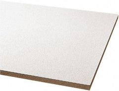 Armstrong World - 24" Long x 24" Wide, Wet-Formed Mineral Fiber Ceiling Tile - ASTM E1264 Specification, White - Apex Tool & Supply