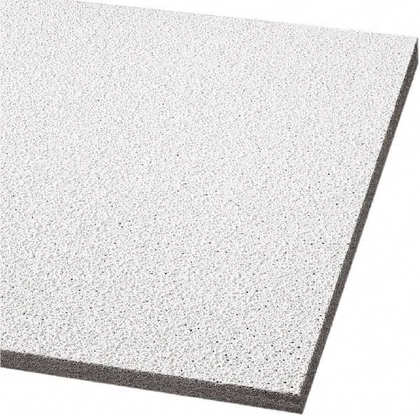 Armstrong World - 24" Long x 24" Wide, Wet-Formed Mineral Fiber Ceiling Tile - ASTM E1264 Specification, White - Apex Tool & Supply