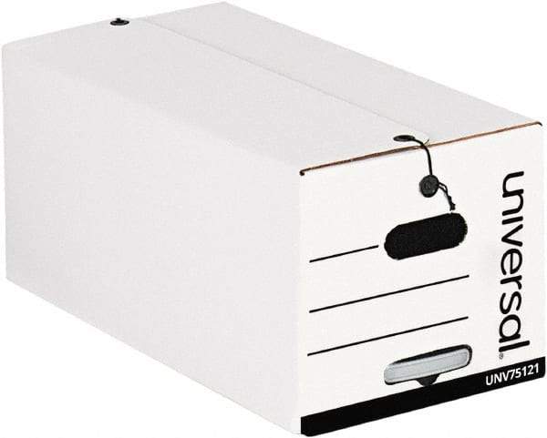 Universal One - 37-1/4" Wide x 18" High x 10" Deep, Storage Box - Corrugated Fiberboard, White - Apex Tool & Supply
