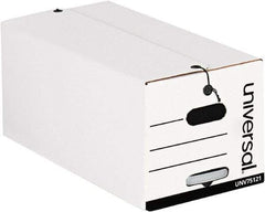 Universal One - 37-1/4" Wide x 18" High x 10" Deep, Storage Box - Corrugated Fiberboard, White - Apex Tool & Supply