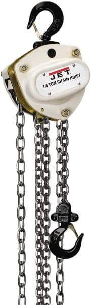 Jet - 3,300 Lb Lifting Capacity, 15' Lift Height, Hand Hoist - Made from Chain - Apex Tool & Supply