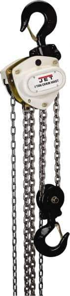 Jet - 6,600 Lb Lifting Capacity, 15' Lift Height, Hand Hoist - Made from Chain - Apex Tool & Supply