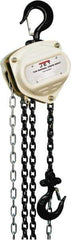 Jet - 4,400 Lb Lifting Capacity, 10' Lift Height, Hand Hoist - Made from Chain, 71' Overhaul to Lift 1' - Apex Tool & Supply